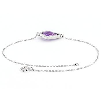 Kite Amethyst Station Bracelet In Sterling Silver 1.68ctw