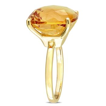 Madeira Citrine 14K Yellow Gold Cocktail Ring 15ctw