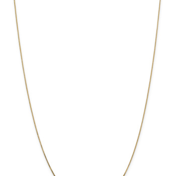 14k Yellow Gold 0.7mm Solid Box 24 Inch Chain