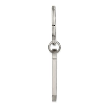 Stainless Steel Brushed Lasered Dad Key Ring
