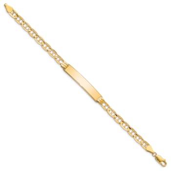 14k Yellow Gold Mariner Link ID Bracelet