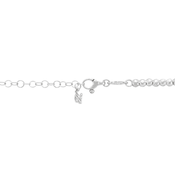 8-11mm Round White Freshwater Pearl and Sterling Silver Beads Station Necklace