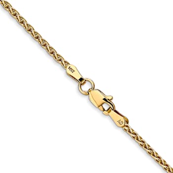 14k Yellow Gold 1.75mm Parisian Wheat Chain 14 Inches