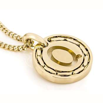 Cardano Initial Q Pendant Necklace In 18K Gold Over Bronze