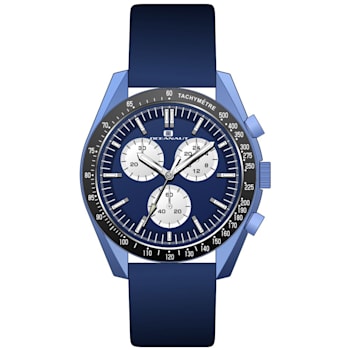 Oceanaut Men's Orbit Blue Dial, Blue Leather Strap Watch