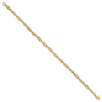 10k Yellow Gold 5mm Polished Fancy Link Bracelet