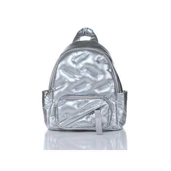 GO Dash Dot Mini Maya Backpack Handbag in Silver