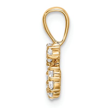 14K Yellow Gold Lab Grown Diamond Letter G Initial Pendant