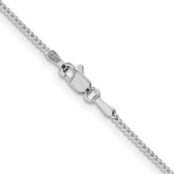 14K White Gold 1mm Franco Chain Bracelet