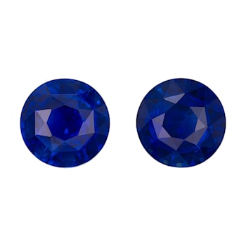 Sapphire 8mm Round Matched Pair 4.79ctw