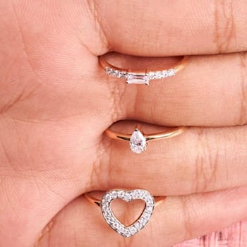 Lab Grown Diamond 10K Rose Gold Solitaire Ring, 0.20ct