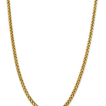 14k Yellow Gold 5mm Diamond-Cut Wheat Link 26 Inch Chain