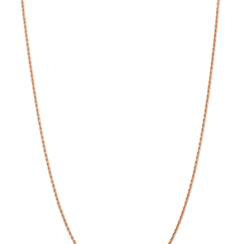 14k Rose Gold 1.75mm Solid Diamond-Cut Rope 18 Inch Chain