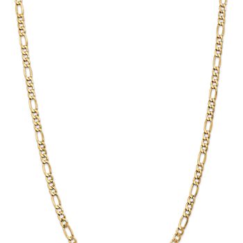 14k Yellow Gold 5.75mm Figaro Link 26 Inch Chain