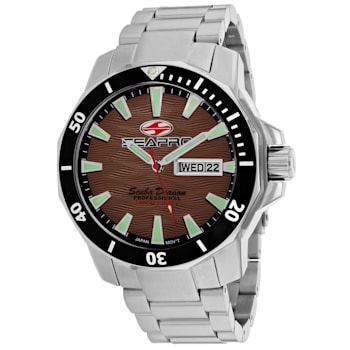 Seapro Men's Scuba Dragon Diver Limited Edition Brown Dial, Black Bezel,
Stainless Steel Watch