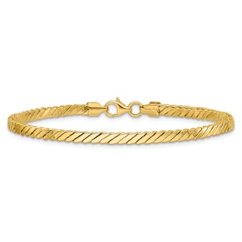 14K Yellow Gold Polished Fancy Link Bracelet