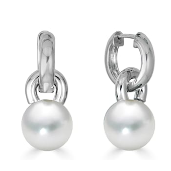 14KW Interchangeable 10mm Cultured Pearl Earrings