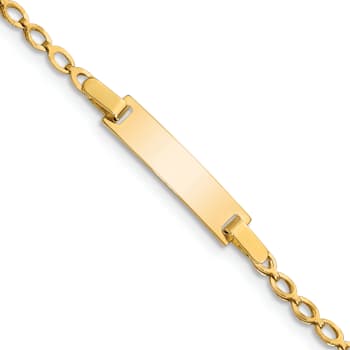 14k Yellow Gold Children's Polished ID Bracelet