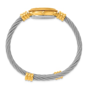 Charles Hubert Gold-finish 7 Color Bezels Stainless Steel Bangle Watch