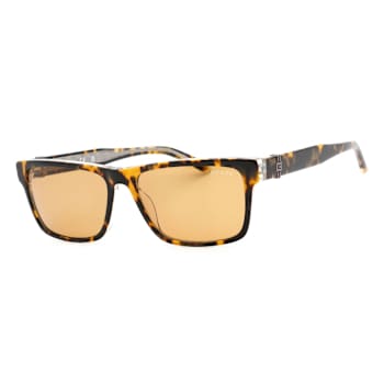 Guess Blonde Havana Rectangular Frame / Brown Lenses Sunglasses