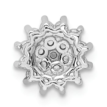 Rhodium Over 14K Gold Lab Grown Diamond SI1/SI2, G H I, Cluster Chain
Slide Pendant 0.28ctw