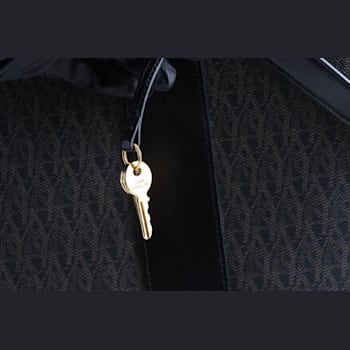Saint Laurent Monogram Large Luggage Case Bag Dark Brown Coated Canvas
