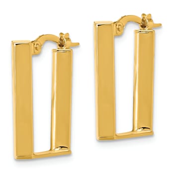 14k Yellow Gold 13/16" Polished U Shape Hoop Earrings
