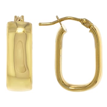 Geometric Statement Hoop Earrings In 10K Gold