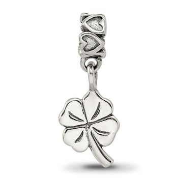 Sterling Silver 4-leaf Clover Dangle Bead