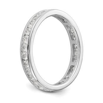 Rhodium Over 14K White Gold Lab Grown Diamond Polished 1 ct. Channel Set
Eternity Band