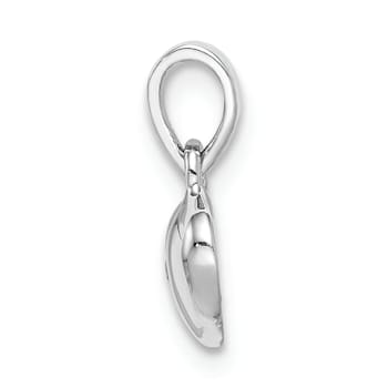 Rhodium Over Sterling Silver Polished and Satin Cubic Zirconia Heart
Children's Pendant