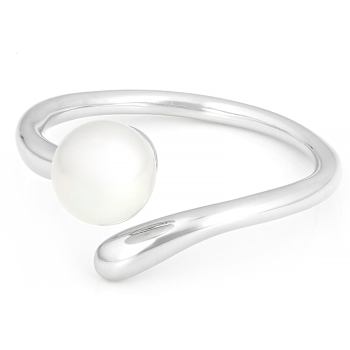 Freshwater Pearl Bypass Ring In Sterling Silver