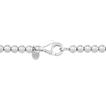 13-14mm Round White Freshwater Pearl Sterling Silver Graduated Beaded Necklace