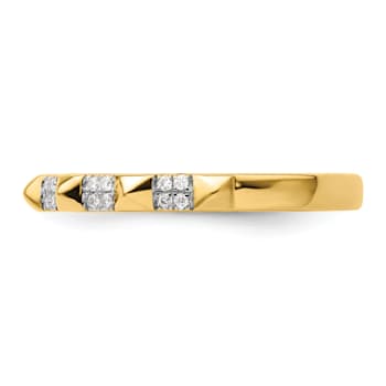14K Yellow Gold Stackable Expressions Diamond Ring 0.128ctw