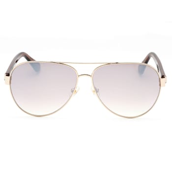Kate Spade Geneva Gold Pink Aviator Frame / Brown Silver Mirrored Lenses Sunglasses
