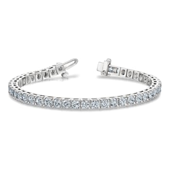 Rhodium Over 14K White Gold 16.00 ct. Colorless Moissanite 4 Prong
Tennis Bracelet