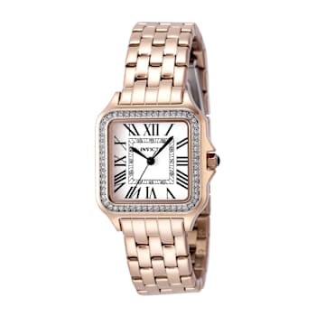 Invicta Angel 28mm Rose Stainless Steel Band Quartz Watch