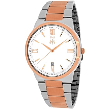 Jivago Men's Clarity White Dial Two-tone Rose Stainless Steel Watch