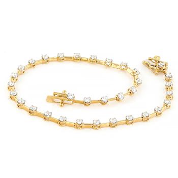 Lab-Grown Diamond Tennis Bracelet In 14K Gold Over Sterling Silver 1.00ctw