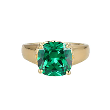 Green And White Cubic Zirconia 18k Yellow Gold Over Silver May
Birthstone Ring 5.23ctw