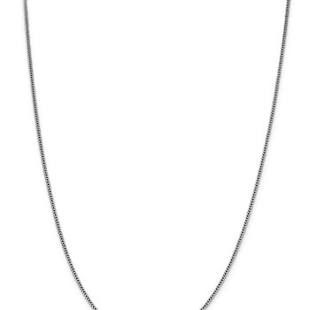 Rhodium Over 14k White Gold 1.4mm Solid Franco 22 Inch Chain