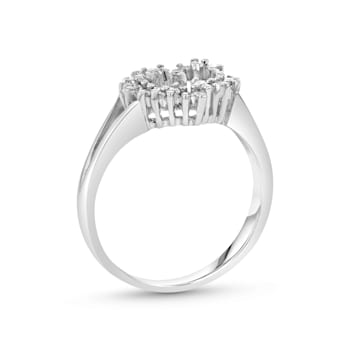 0.20ctw Diamond Heart Shaped Ring in 14k White Gold