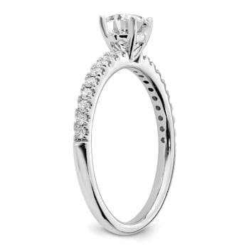 Rhodium Over 14K White Gold Lab Grown Diamond SI1/SI2, G H I, Engagement Ring