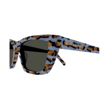 Saint Laurent Violet and Brown Print Frames / Gray Lenses Sunglasses