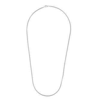 925 Sterling Silver 1.5mm Round Box Chain Necklace - 24"