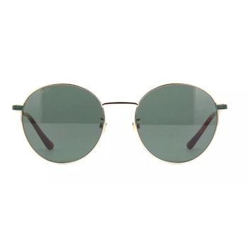 Gucci Forest Green and Gold Tone Frame/ Green Lens Sunglasses