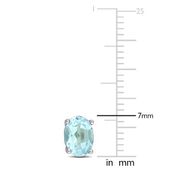1.88ctw Oval Sky Blue Topaz Stud Earrings in Sterling Silver