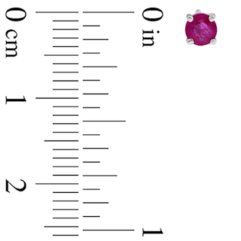 0.30ctw Ruby Studs in 14k White Gold