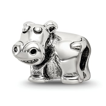 Sterling Silver Hippo Bead