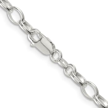 Sterling Silver 5mm Fancy Rolo Chain Necklace